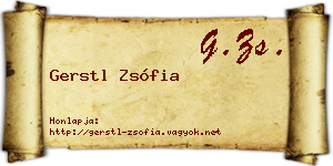 Gerstl Zsófia névjegykártya